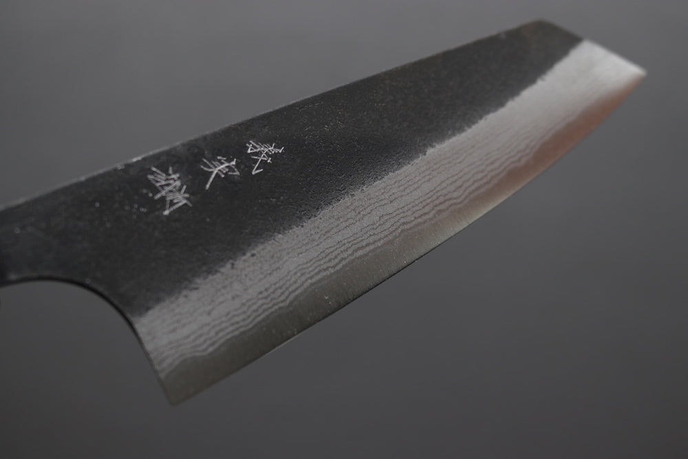 Yoshimi Kato Damascus Kurouchi AS Bunka 170mm - Thecooksedge