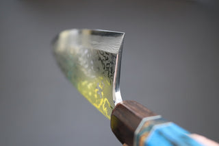 Yauji Yoshihiro Damascus Deba 180mm - Thecooksedge