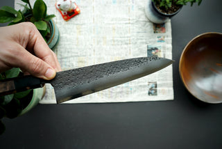 Shinkiro AS Damascus Kurouchi Tsuchime Gyuto 210mm - Thecooksedge