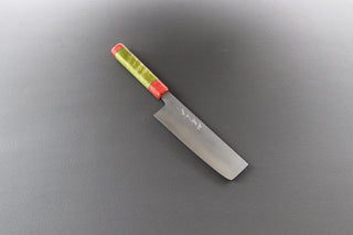 Shigeki Tanaka Nashiji Nakiri 165mm w/Custom Handle - Thecooksedge