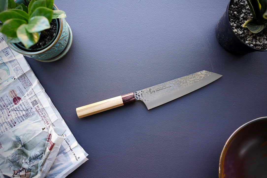 Sakai Takayuki 33 Layer Damascus Wa Kengata Gyuto 190mm - Thecooksedge