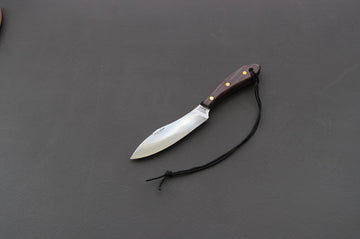 Grohmann #4 Survival Flat Grind W/Rosewood Handle - Thecooksedge