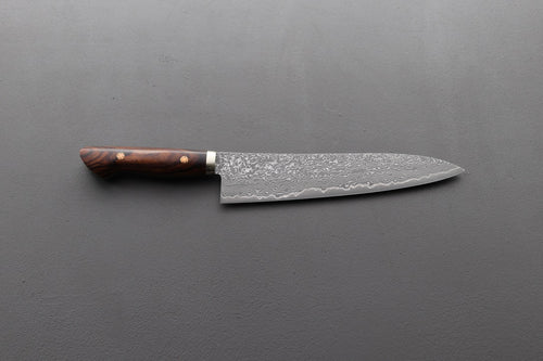 Shigeki Tanaka R2 Damascus Gyuto 240mm Western Ironwood - Thecooksedge