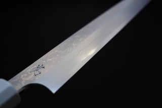Yauji Yoshihiro Damascus Yanagiba 300mm - Thecooksedge