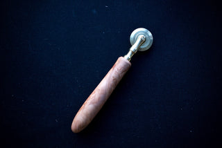 Brass Pasta Cutter w/ Custom Burl Handle - Thecooksedge