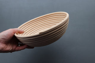 European Banneton Bread Proofing Baskets Natural Rattan 9.2" Round - Thecooksedge