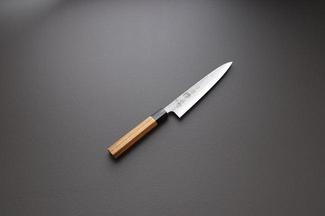 Hatsukokoro Inazuma AS Damascus Petty 150mm - Thecooksedge