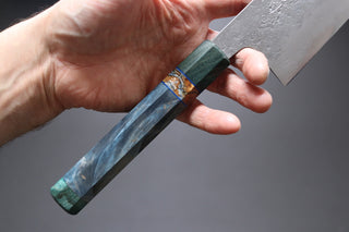 Sakai Kikumori Nashiji Gyuto 240mm Custom Handle - Thecooksedge