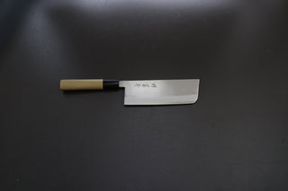 Sakai Kikumori x Yoshikazu Tanaka Gokujyo Nakiri 165mm - Thecooksedge