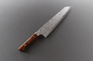 Yoshihiro Yauji Blue #2 Damascus Kiritsuke Gyuto 210mm - Thecooksedge