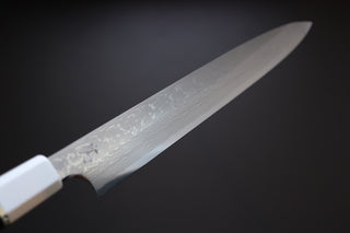 Yauji Yoshihiro Damascus Yanagiba 300mm - Thecooksedge