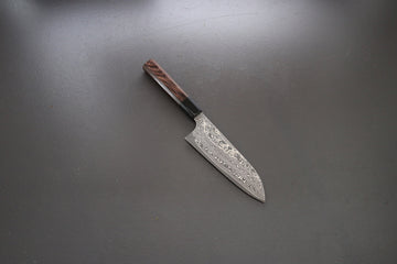 Nigara Hamono SG2 Damascus Santoku 180mm - Thecooksedge