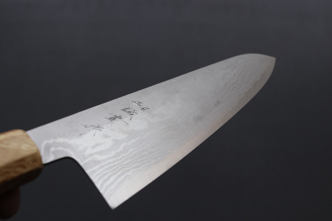 Shigeki Tanaka VG10 Damascus Gyuto 240mm w/Custom Handle - Thecooksedge