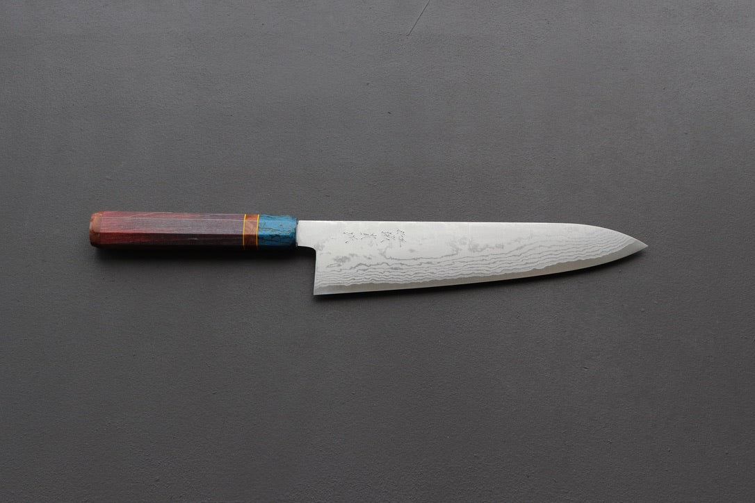 Shigeki Tanaka VG10 Damascus Gyuto 240mm w/Custom Handle - Thecooksedge