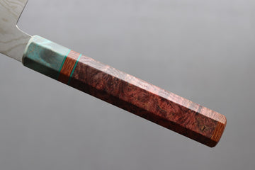 Shigeki Tanaka VG10 Damascus Gyuto 240mm w/Custom Handle - Thecooksedge