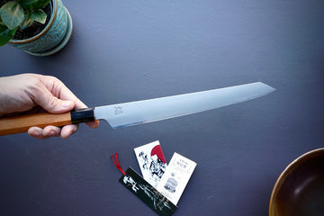 Itsuo Doi Homura Blue #2 Hien Kengata Yanagiba 300mm - Thecooksedge