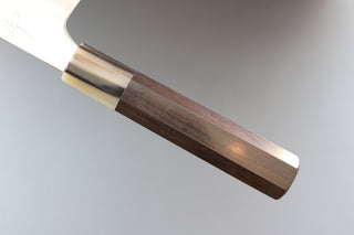 Mazaki Migaki Gyuto 240mm w/Ebony and White Buffalo Horn Handle - Thecooksedge