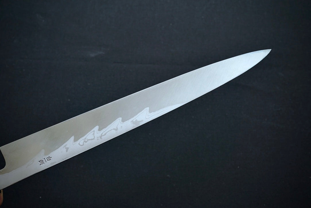 Sakai Kikumori White#1 Damascus Yanagiba 300mm - Thecooksedge