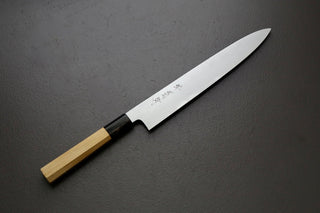 Sakai Kikumori Yoshikazu Tanaka Gokujyo Sujihiki 240mm - Thecooksedge