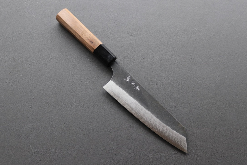 Yoshimi Kato Damascus Kurouchi AS Bunka 170mm - Thecooksedge