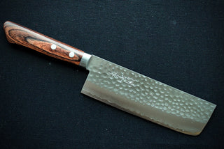 Masutani VG1 Tsuchime Nakiri 165mm Red Handle - Thecooksedge