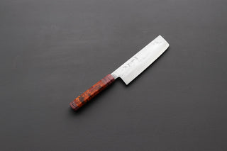 Shigeki Tanaka Nashiji Nakiri 165mm w/Custom Handle - Thecooksedge