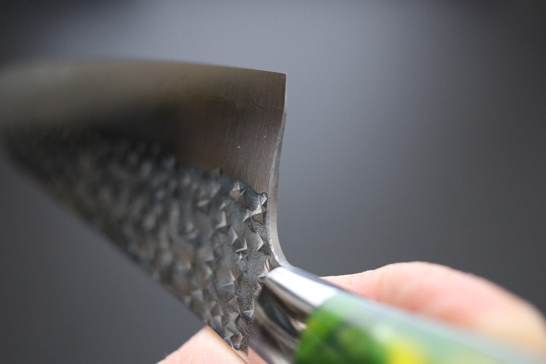 Yu Kurosaki Senko Santoku 165mm W/Custom Acrylic Handle - Thecooksedge