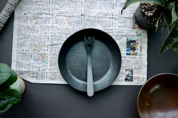 Hand Forged Iron Frying Pan w/Removable Handle - Thecooksedge