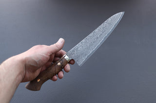 Shigeki Tanaka R2 Damascus  Gyuto 210mm Western Handle - Thecooksedge