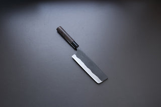 Kaji-bei Suminagashi Kurouchi Nakiri 165mm - Thecooksedge