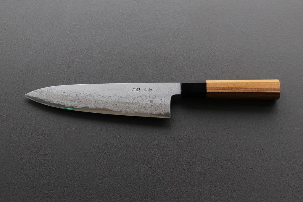 Yoshikazu Tanaka White #1 Damascus Gyuto 240mm - Thecooksedge
