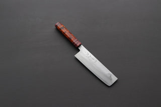 Shigeki Tanaka Nashiji Nakiri 165mm w/Custom Handle - Thecooksedge