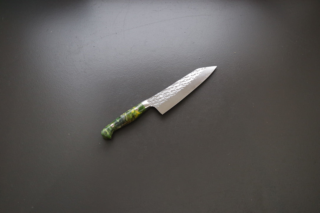 Yu Kurosaki Senko Santoku 165mm W/Custom Acrylic Handle - Thecooksedge