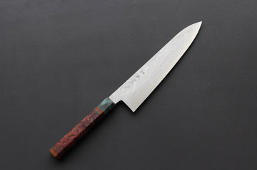 Shigeki Tanaka VG10 Damascus Gyuto 240mm w/Custom Handle - Thecooksedge