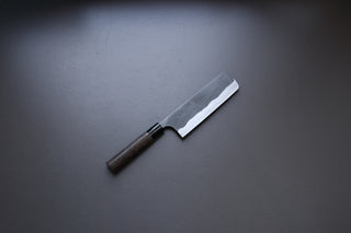 Kaji-bei Suminagashi Kurouchi Nakiri 165mm - Thecooksedge