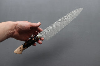 Yoshimi Kato SG2 Damascus Gyuto 240mm - Thecooksedge