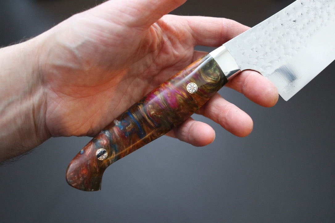 Yu Kurosaki Senko Gyuto 240mm w/Custom Acrylic Handle - Thecooksedge