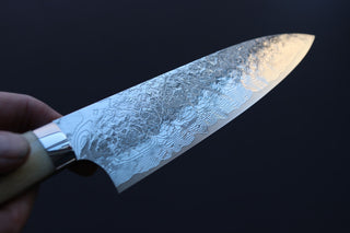 Takeshi Saji R2 Damascus Mirror Finished Gyuto 210mm - Thecooksedge