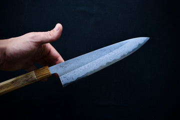 Yoshikazu Tanaka White#1 Damascus Gyuto 240mm w/Spalted Maple Handle - Thecooksedge