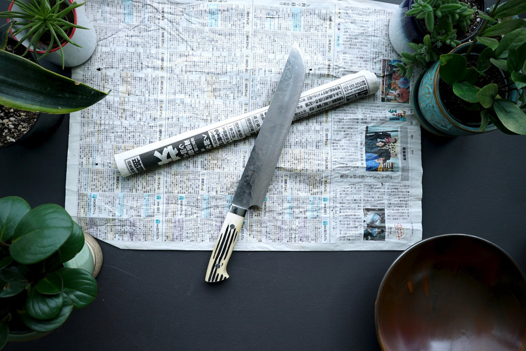 Takeshi Saji R2 Diamond Damascus Sakimaru Sujihiki 240mm - Thecooksedge