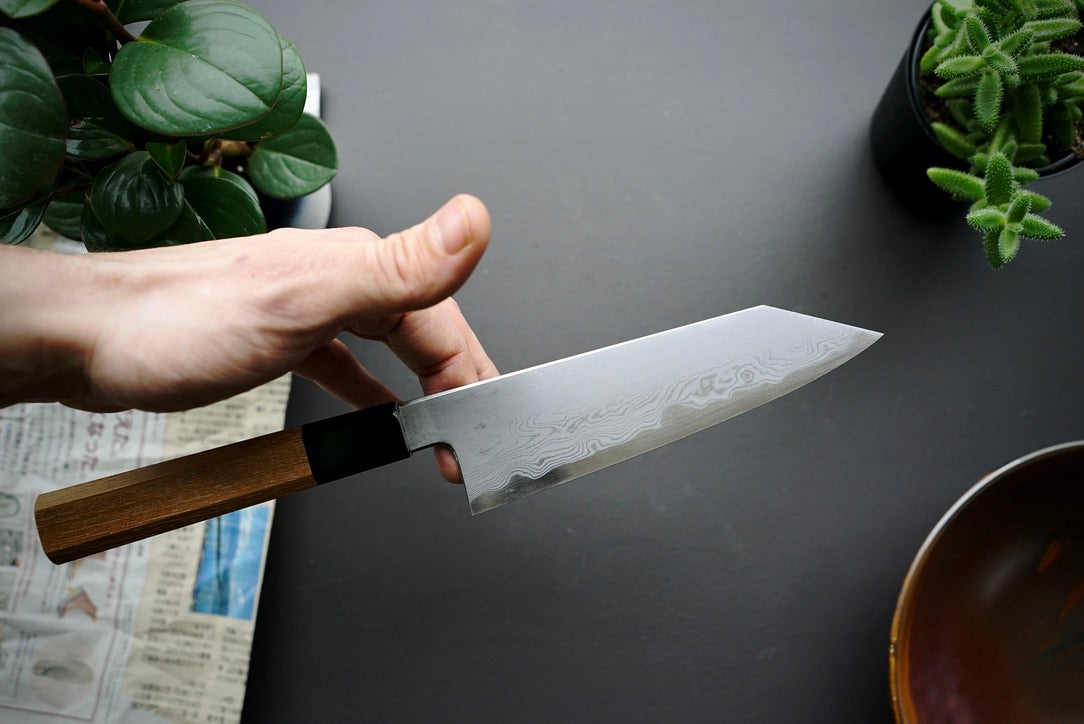 Nakagawa x Myojin Blue #1 Damascus Bunka 180mm - Thecooksedge
