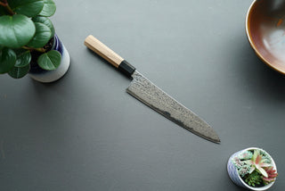 Hatsukokoro Sunaarashi Kurozome Damascus Gyuto 240mm - Thecooksedge