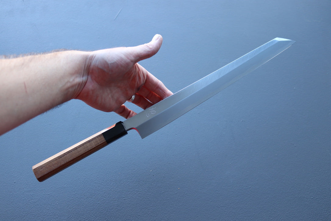 Hatsukokoro Shirasagi Kiritsuke Yanagiba 300mm - Thecooksedge