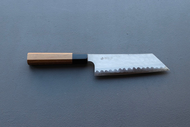 Nigara Hamono AS Tsuchime Nakiri 180mm - Thecooksedge