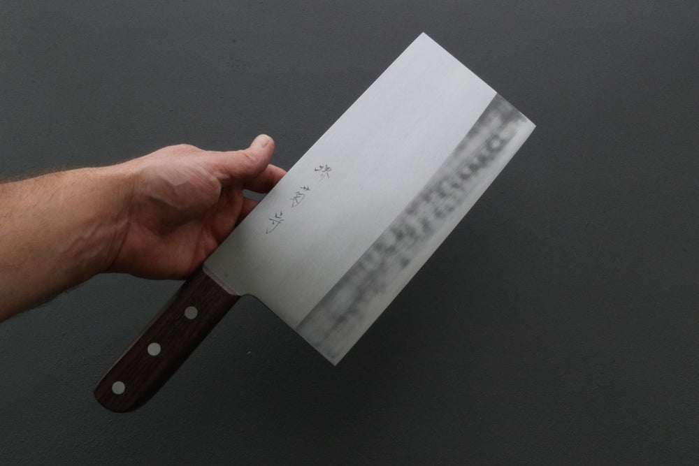Sakai Kikumori x Yoshikazu Tanaka Gokujyo Chuka Bocho 225mm - Thecooksedge