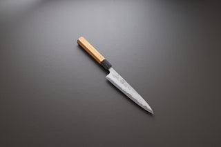 Hatsukokoro Inazuma AS Damascus Petty 150mm - Thecooksedge