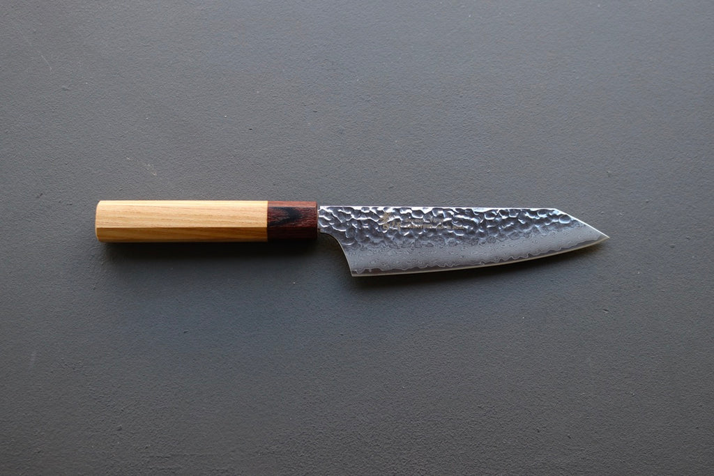 Sakai Takayuki 33 Layer Damascus Wa Kengata Santoku 170mm - Thecooksedge