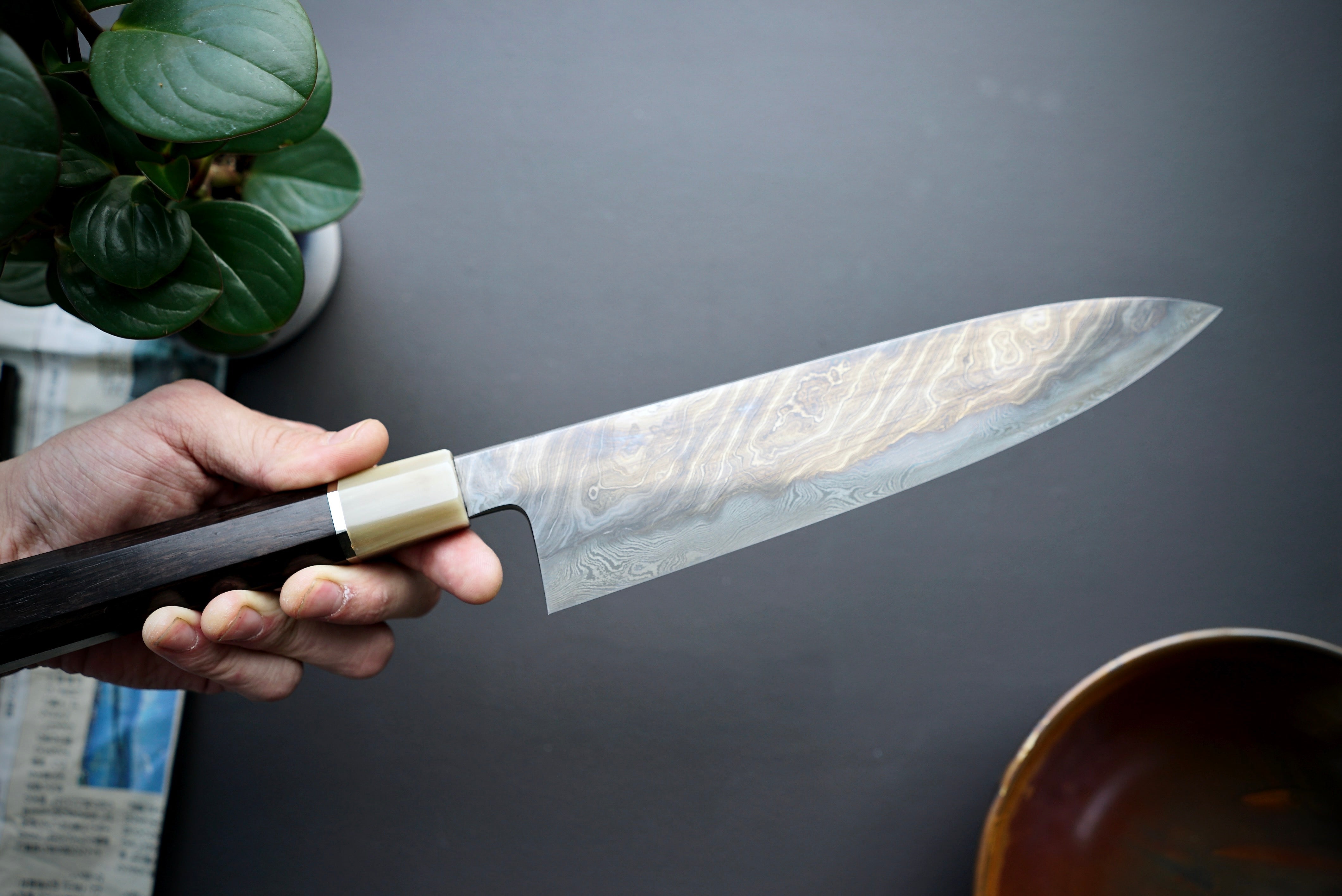 Shoichi Hashimoto Yuzan Damascus Gyuto 240mm - Thecooksedge