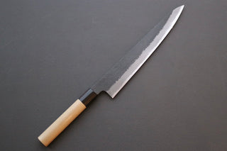 Mutsumi Hinoura Kurouchi Sujihiki 240mm - Thecooksedge