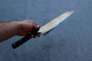 Nigara Hamono Aogami #2 Rainbow Damascus Gyuto 240mm - Thecooksedge